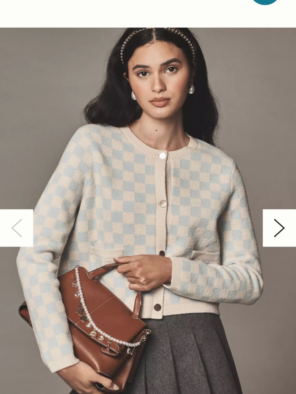 NWT Anthropologie NVLT Checkered Coatigan